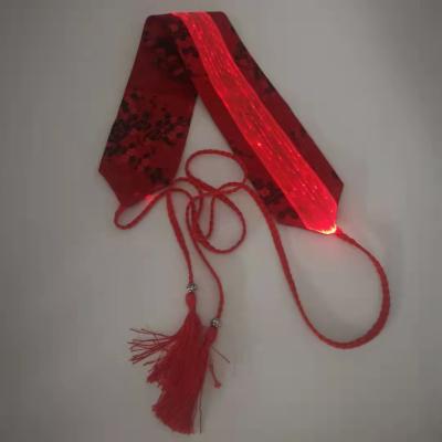 China New-Strange Rayera Luminescent Fiber Optic Fashion Fan Wrap Glowing Portable Chinese Tassels For Paper Fan for sale