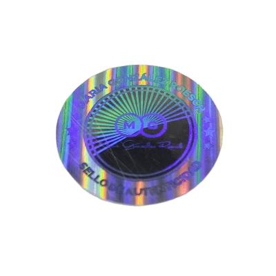 China Anti-Counterfeit Custom Die Cut Adhesive Holographic Printing Sticker 3d Glitter Hologram Label Stickers for sale