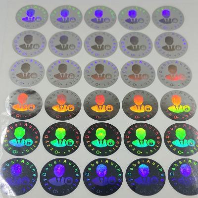 China Best Selling Laser VACUUM Label 3d Hologram Packaging Sticker Security Anti-Counterfeiting Holographic Sticker for sale