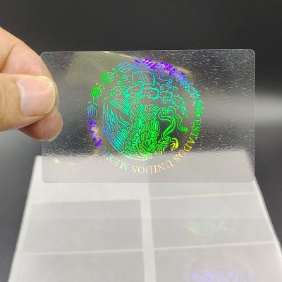 China Anti-Counterfeit State ID Custom Transparent Hologram Overlaid Business Membership Card Hologram Overlaid for sale