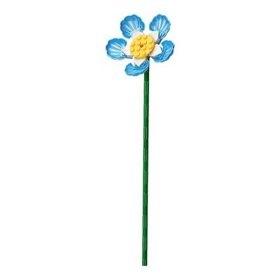 China Creative Flowers Toy MY87025 Moyu Forget-Me-Not Diy Building Blocks Building Blocks Blue Plastic Bouquet Flower Sets for sale