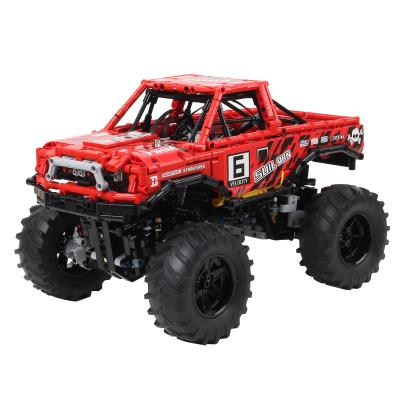 China DIY TOY Happy Build XQ1212 Vehicle Monsters Truck Off-Road Car Assembled Toys Car For Children Model Building Block Sets for sale