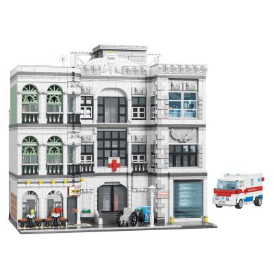 China Building blocks Street View Series Architecture Mini Brick Kid Toy Education Gift Building Block Hospital DIY Recommend Building Toy 10188 Sets for sale