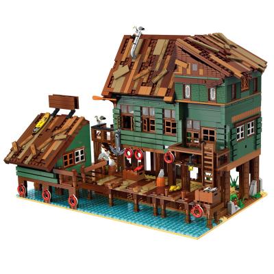 China Building Toy Urge 30102 Captain's Wharf Fisherman's Cabin Building Block Old Fishing Shop Assembled Building Block Sets for sale