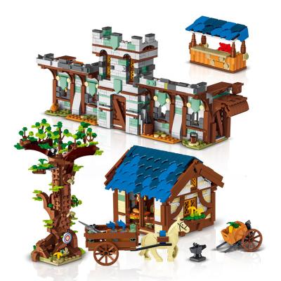 China Construction toy NEW ARRIVAL! 50101 Medieval City Market DIY Building Block Bricks Gift For Kids Create Expert Street View Building Block Sets for sale