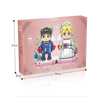 China Hot Selling My 83015 Newest Building Toy Building Block Sets Chinese Western Wedding Educational Toy Sets For Kids Valentine's Day Gift for sale