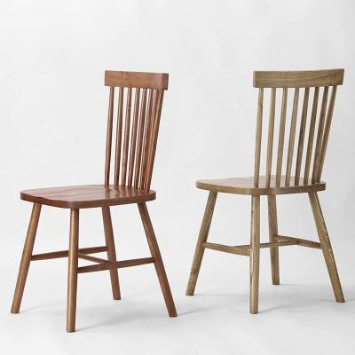 China KD Type Wholesale Wood Furniture Windsor Chair Solid Wood Design Cafe Chair Restaurant Dining Chair for sale