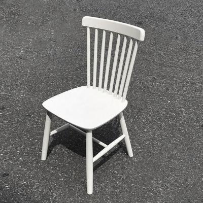 China KD Type Dining Room Furniture Side Cafe Salt Rubber Wood Chair Windsor Dining Chair for sale