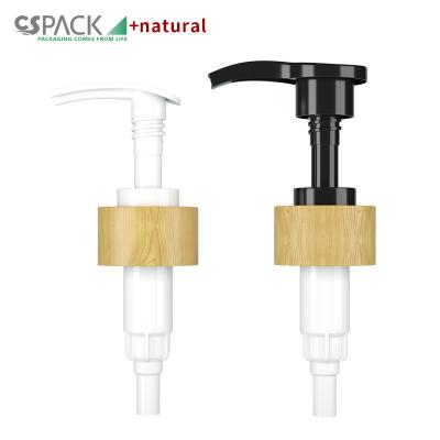 China Non Spill Promotional Best Seller Eco Wood Bamboo ABS Plastic Hand Soap Liquid Lotion Pump for sale