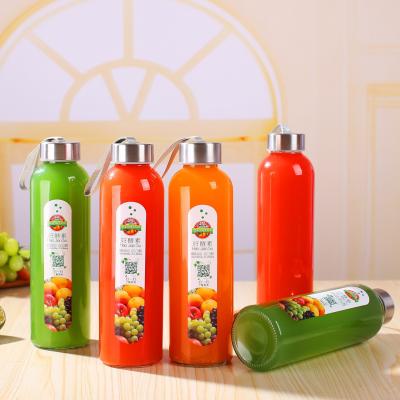 China Non spill milktea botol beverage milk water bottle 200ml 250ml 500ml wholesale juicy juice squeezer glass kaca recycled juice drinking bottles for sale