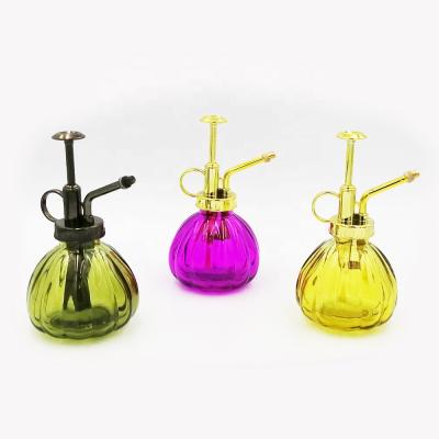 China Antique Design Flower INFUSION 200ml Table Top Plant Water Mister Hand Pump Glass Sprayer Potted Use for sale