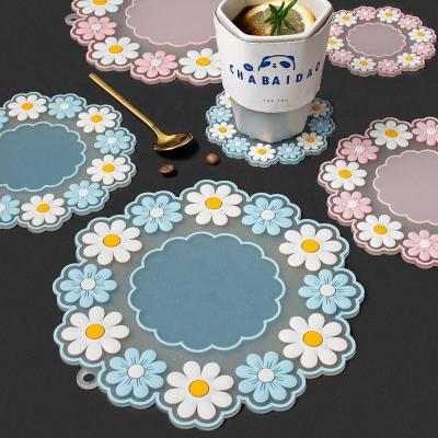 China Customizable Coaster/Cup Mat/Tea-cup Cushion Drink Coasters Custom For Drinks Silicone ODM Car Cup Mat for sale