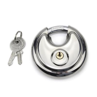 China Security Management China Lock Manufacturer Stainless Steel Round Cake Disc Anti-theft Padlock for sale