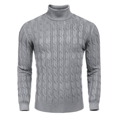 China 2021 Autumn Hot Selling Amazon Winter Anti-pilling Plus Size Knitwear Sweater Mens Sweaters Ribbed Turtle Neck Knit Mens Sweaters for sale