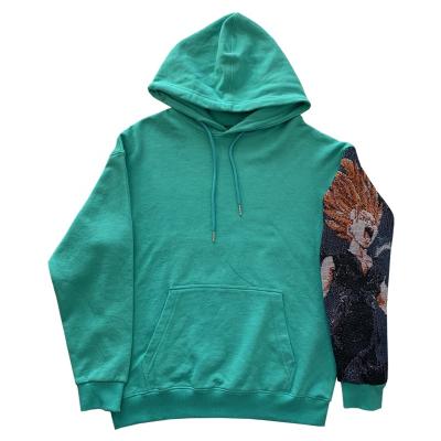 China Fashion hip hop breathable street wear plus size pullover hoodies custom woven tapestry sweater men for sale