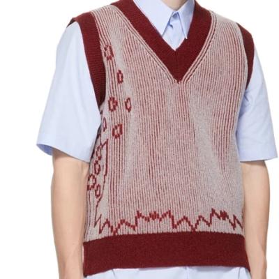 China Anti-wrinkle 2021 autumn sweaters cotton vest men's custom vestknit sweater men for sale