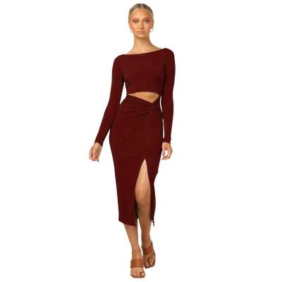 China New Plus Size Anti-Static Women's Sexy Bodycon Dresses Long Sleeve Plus Size Wedding Dress Girl Night Dress for sale