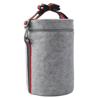 China Cylindrical Bento Bag Oxford Cloth Lunch Box Cylinder Food Thickened Custom Ice Bag for sale