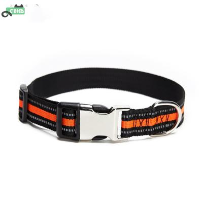 China Viable Wholesale Different Colors Night Dog Collar Lightweight Reflective Pet Collars for sale