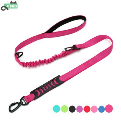 China Wholesale Quick Release Take Out Reflective Dog Leash Medium Size Elastic Pet Dual Use Leash for sale