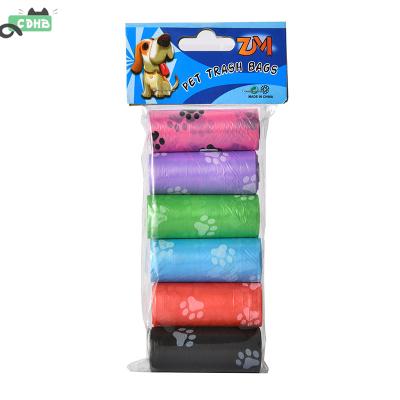 China Wholesale Degradable Multi Rolls Stored With Card Printed Pet Waste Bag Portable Cat Dog Residue Cleaning Bag for sale