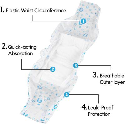 China Stored Excitable Dog Diapers Pet Urination Incontinence Diapers Medium Large Absorbent Leakage Disposable Pads for sale