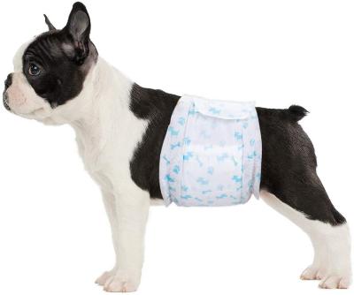 China Stocked Waterproof And Absorbent Disposable Dog Diaper For Male Dog for sale