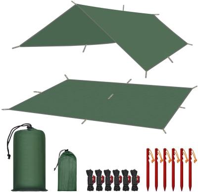 China Extended Type Customized Outdoor Portable Lightweight Beach Tent Sun Shelter Waterproof UV Tarpaulin Camping Tarp for sale