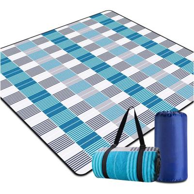 China Portable Lightweight Sand Proof Camping Mat Soft Fleece Waterproof Outdoor Camping Flannel Foldable Picnic Blanket for sale