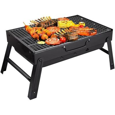 China Easly Easily Assembled Cleaned Height Adjustable Folding Camping Barbecue Charcoal Grills for sale