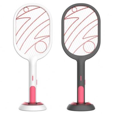 China Viable 2 in 1 Rechargeable Portable Electric Mosquito Killer Fly Bug Bug Swatter Bug Zapper Racket with UV Light for sale