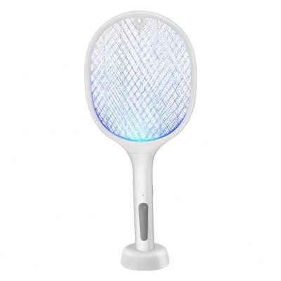 China Viable Hot Amazon Top Sales Supplier Multifunctional Rechargeable Portable Pest Control Equipment 2 in 1 Mosquito Swatter for sale