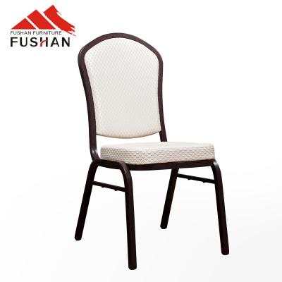 China Modern Design Durable Aluminum Stacking Banquet Chair Hotel Five Star Furniture Metal Wedding Event Gold Chair For Sale for sale