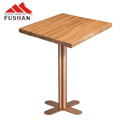 China Customized Wholesale Modern Size Solid Wood Cafe Dining Tale Top For Restaurant for sale