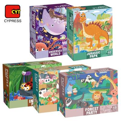 China Cartoon Toy High Selling 48 pieces of custom puzzle 2021 children's puzzle game custom puzzle paper jigsaw for sale