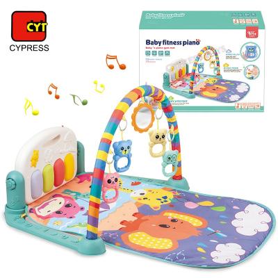 China Educational Toy New Design Baby Activity Gym Mat Play Mat Custom Playmat Baby Game Playmat With Piano Keyboard for sale