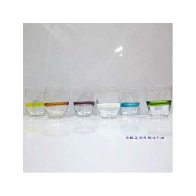 China Sustainable Colored Glass Tumblers Drink Tumbler Set Colorful Water Glasses for sale