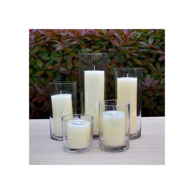 China Wholesale Dishwasher Safe Glass Tube Cylinder Candle Holder GlassVases for sale