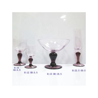 China Dishwasher Safe Economical Custom Design Home Small Upside Down Convenient Wine Glass Set for sale