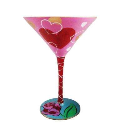 China Dishwasher safe factory supply unique martini cocktail design customized wine glass for sale