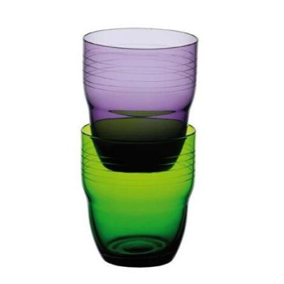 China Dishwasher Safe Multi Color Stacked Beer Glass Drinking Glasses Tumblers For Beer Water Beverages for sale