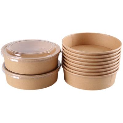 China 50oz Biodegradable Eco Friendly Disposable Cardboard Kraft Paper Bowl Noodle Container for sale