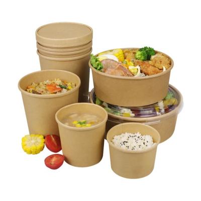 China Biodegradable Disposable Golden Ramen Paper Bowl Compostable Yellow Design for sale