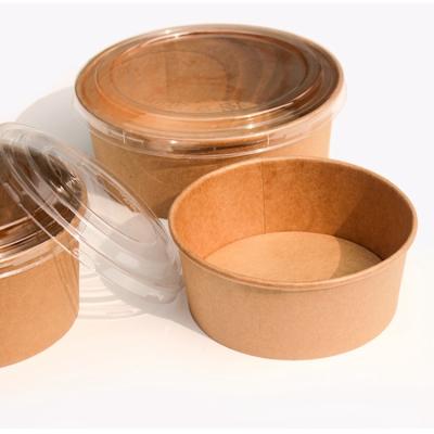 China Biodegradable single wall print cusomized 24 oz kraft paper bowls with lids paper bowl for instant noodle for sale