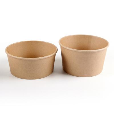 China 1300ml Biodegradable Wrapping Paper Disposable Salad Bowls Take Out Food Wrapping Hot Soup Bowls With Lids for sale