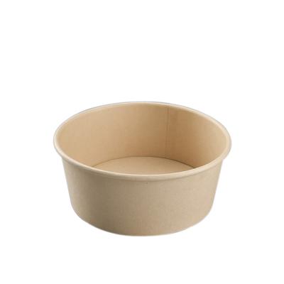 China Biodegradable Disposable 850cc Paper Salad Bowl Takeout Takeout Rice Paper Water Packaging Logo Printed 320cc Paper Bowl Packaging With Design for sale