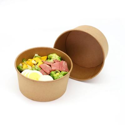 China Biodegradable Disposable Wrapping Paper Soup Cup Degradable Bowl With Lid For Ice Cream Soup Dessert Cake Party Tableware Bowl for sale