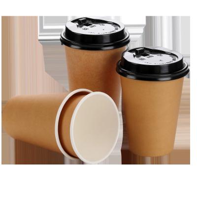 China Biodegradable Single Wall Paper Coffee Cup With Lids Printed Disposable Bamboo Customized Logo Style Packaging Color Feature Eco Material for sale