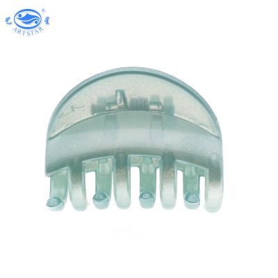 China Plastic Hair Claw Clips PC (Polycarbonate) Artstar Plastic Pure Transparent Blue Color Beautiful Small for sale