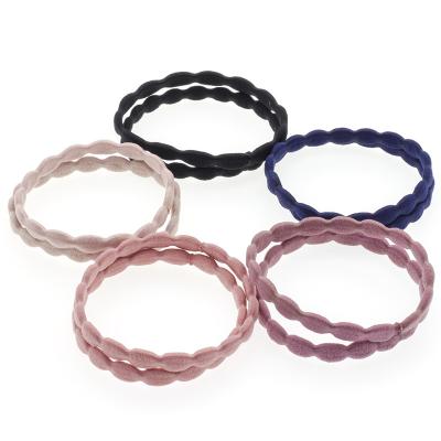 China BSCI Factory Audit Environmentally Friendly Elastic Hair Soft Hair Ties Hair Band Rope for sale